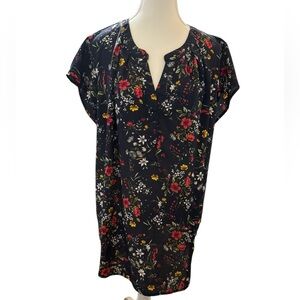 Papermoon Dark Navy Floral Blouse – Size 2X